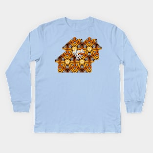 Beautiful Hanok Patterns in Korea. Kids Long Sleeve T-Shirt